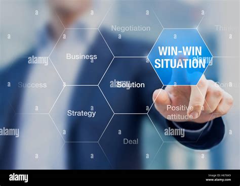 Businessman Presenting Win Win Situation Concept For Successful