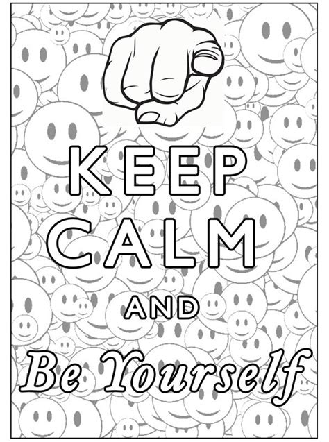 Kids N Coloring Page Keep Calm Keep Calm And Be