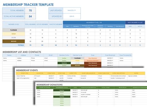 Excel Membership Template
