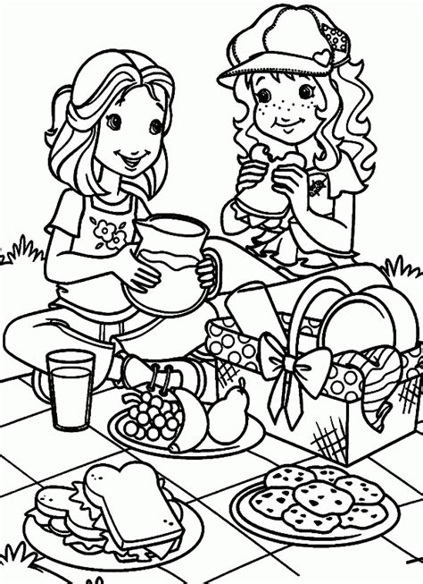 Children will love coloring pages baby shark. Coloring Pages Family Picnic - Coloring Home