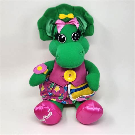 Vintage 1993 Playskool Talk N Dress Barney Baby Bop Dino Stuffed Animal