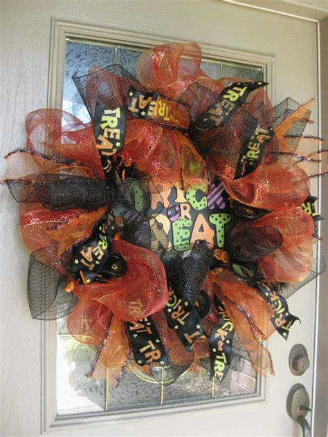 Wreaths Kristens Creations Halloween Spooky Eye Trick Or Treat Mesh