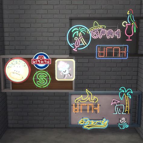 Neon Signs On Signs · Sims 4 Mods