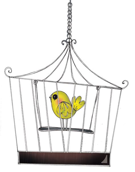 Bird In Cage Illustration By Elaheh Bos Bird In A Cage Bird Cages