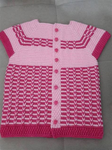 kız çocuğu için renkli yelek örneği Baby knitting patterns Örgü Süveter