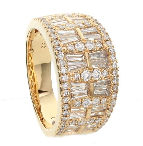 Store Diamond Fashion Ring With Round And Baguette Diamonds