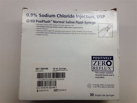 Bd 306546 09 Sodium Chloride Injection Usp Posiflush Normal Saline