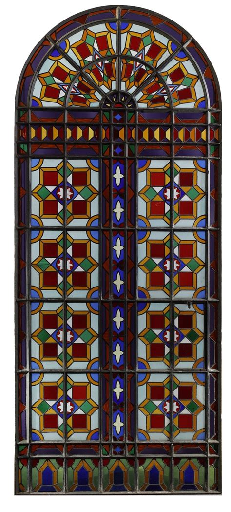 Polychrome Stained Glass Window France Circa 1900 Ref 98658