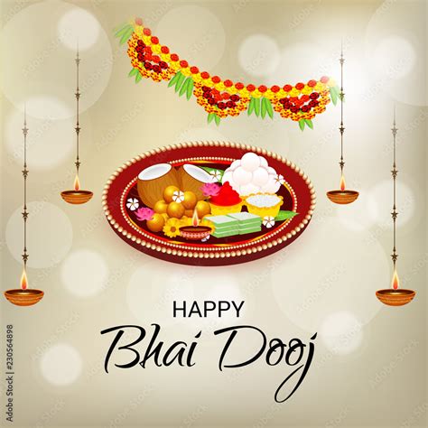 Vector Illustration Of A Background For Indian Festival Of Happy Bhai