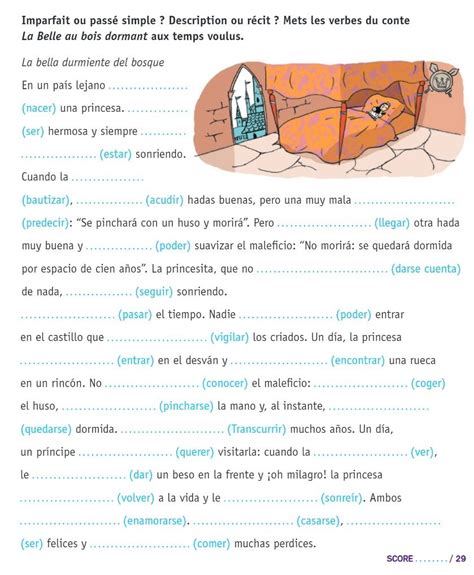 Imparfait ou passé simple / Belle au bois dormant | Grammaire espagnole
