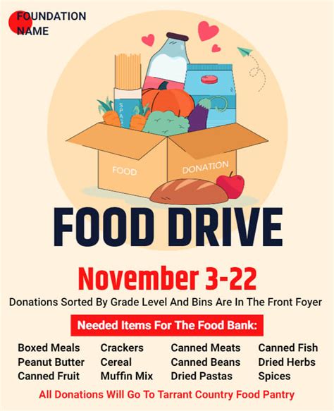 Food Drive Flyer Ideas And Tips Photoadking