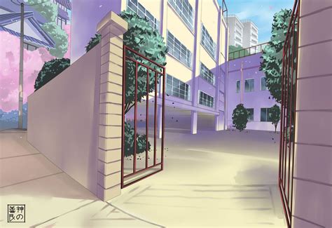 School Background By Eudetenis Anime Scenery Episode Interactive Backgrounds Anime Places