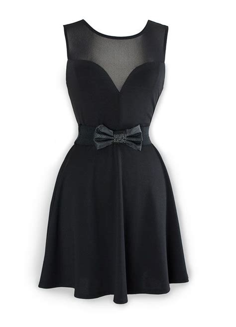 Black Pinup Dress With Black See Through Shoulders And Neckline Black Pinup Dress Vintage