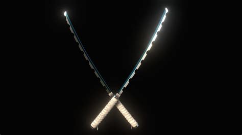Inosuke Nichirin Swords 3d Model By Saltoc In Training Saltoc