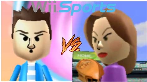 Wii Sports Baseball Richard Vs Elisa Match YouTube
