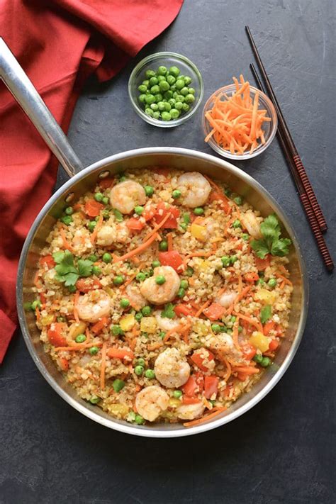 Healthy Shrimp Fried Rice Low Carb Gf Low Cal Skinny Fitalicious®