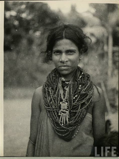 Portrait Of An Indian Tribal Woman In Costume Old Indian Photos