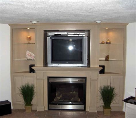 Some may also be rustic modern and can fit with lofts. Entertainment Center In Front Of Fireplace | Sofa Cope