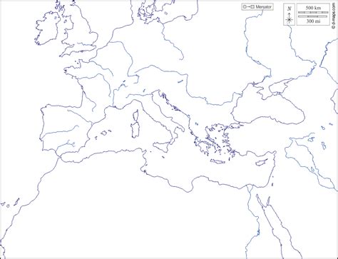 Mediterranean Outline Map Labeled Alabamamaps Ua Edu World Map