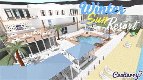 Bloxburg Winter Sun Resort Exterior Only Pt 1 Youtube