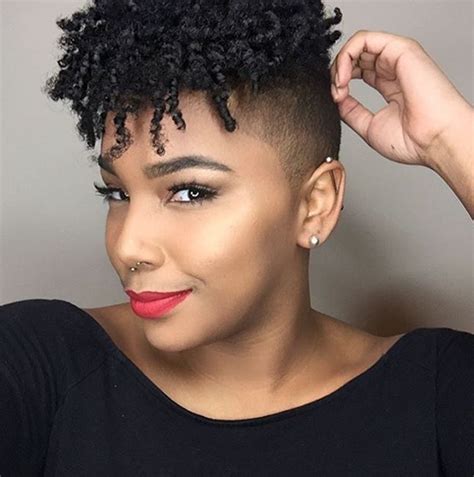 19 short natural hairstyles + haircuts for black women with short hair. Edgy @symsantana - Black Hair Information