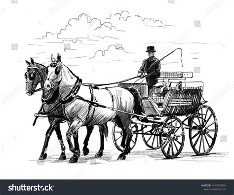 Horse Carriage Drawing