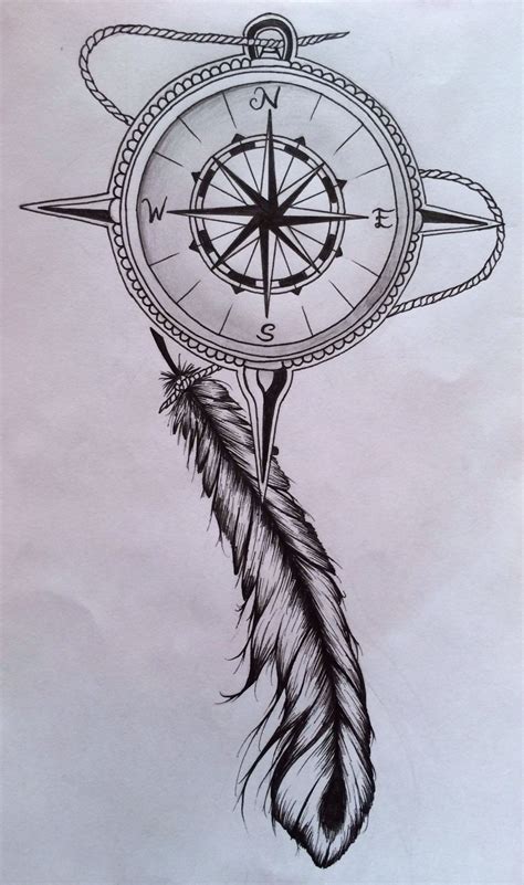 Old Compass And A Feather Disenos De Unas Tatuajes Tatuajes Con Significado