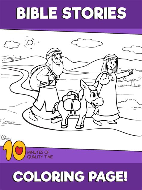 abrahams journey   promised land coloring page  minutes  quality time