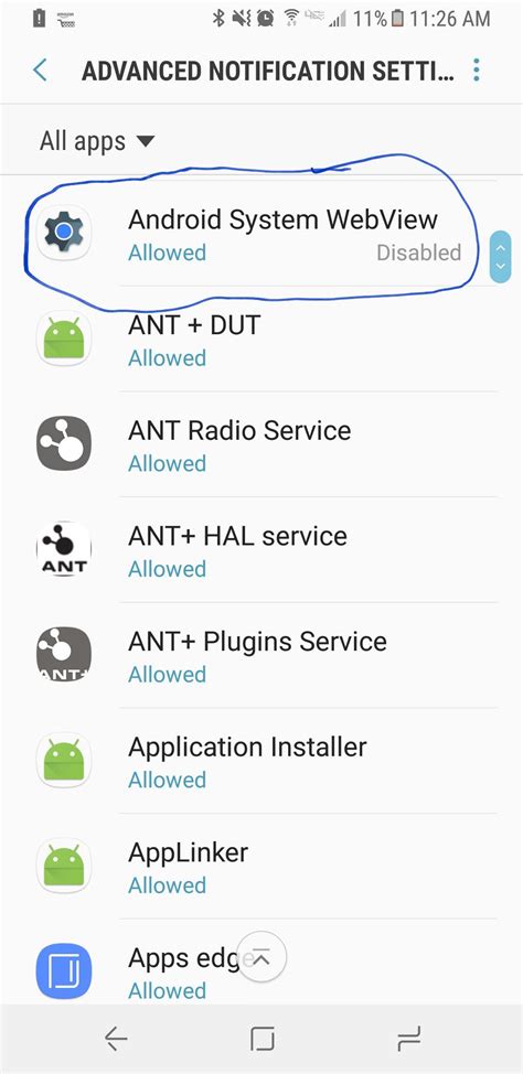 So if you are running either of these systems (or android 6.0 marshmallow or earlier), we strongly recommend you don't disable the app or delete its updates. Disable Android System Webview? : GalaxyS8