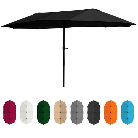 Belleze 15 Ft Extra Large Outdoor Market Patio Umbrella Double Sided