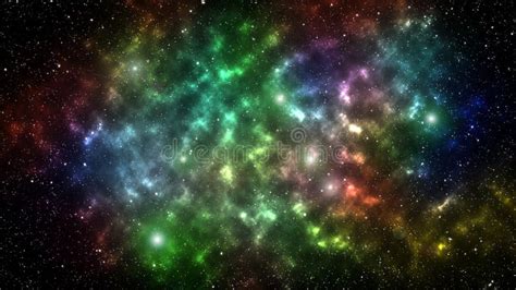 Abstract Colorful Galaxy In Deep Space Stock Illustration