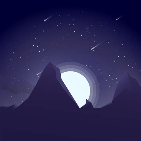 Night Sky Adobe Illustrator Starry Night Sky Easy Doodle Art
