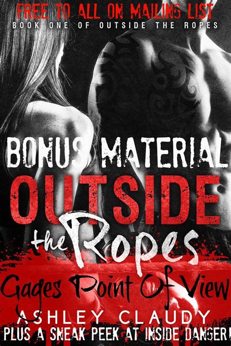 The Cover For Outside The Ropes By Ashley Claudy With An Image Of Two