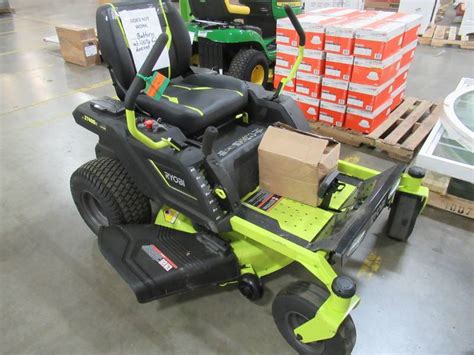 Ryobi 42 In 75 Ah Battery Electric Zero Turn Riding Mower With Charger
