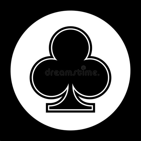 Club Icon Black And White Vector Illustration Stock Vector
