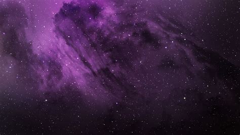 Desktop Wallpaper Purple Clouds Cosmos Stars Space Hd Image