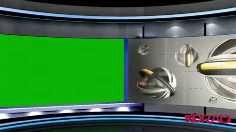 Free Hd Virtual Studio Set With Green Screen Tv For Technical Purpose