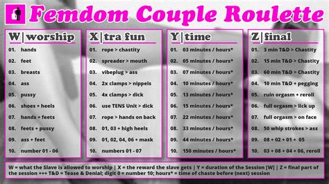 femdom couple flr roulette fap roulette