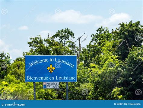 Welcome To Louisiana Sign Stock Photo Image Of Lily 93891392