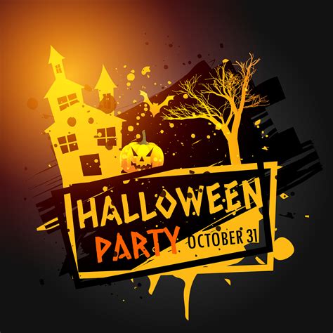 Halloween Party Celebration Grunge Background Download Free Vector