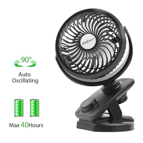 Buy Skygenius Oscillating Mini Fan 5000mah Battery Operated Clip On