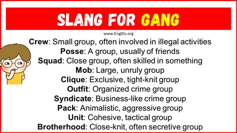 20 Slang For Gang Their Uses And Meanings Engdic