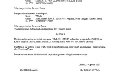 Contoh Surat Wakil Kuasa Ambil Geran Otosection