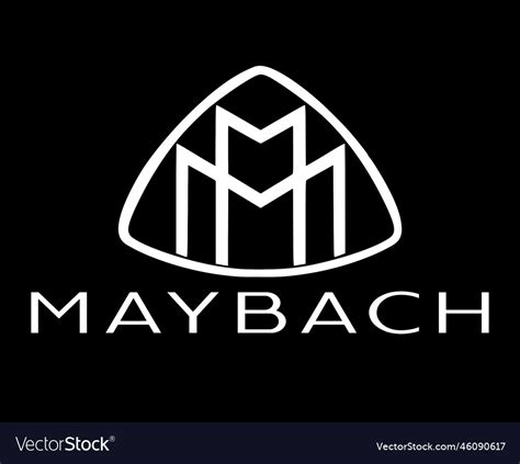 Maybach Brand Logo Car Symbol With Name White Vector Image