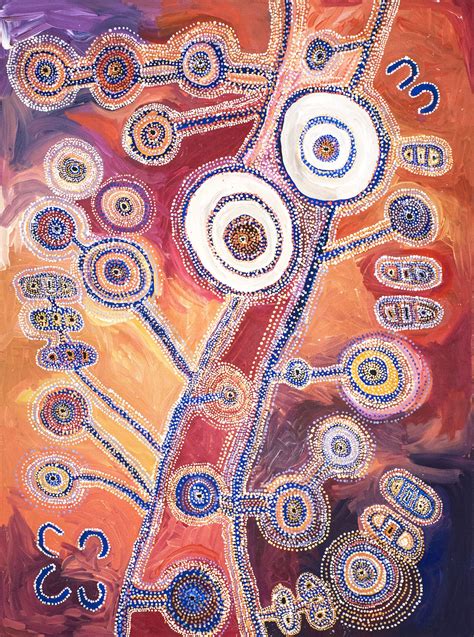 Focus Sur Une œuvre Dart Aborigène De Lartiste Tuppy Goodwin Antara