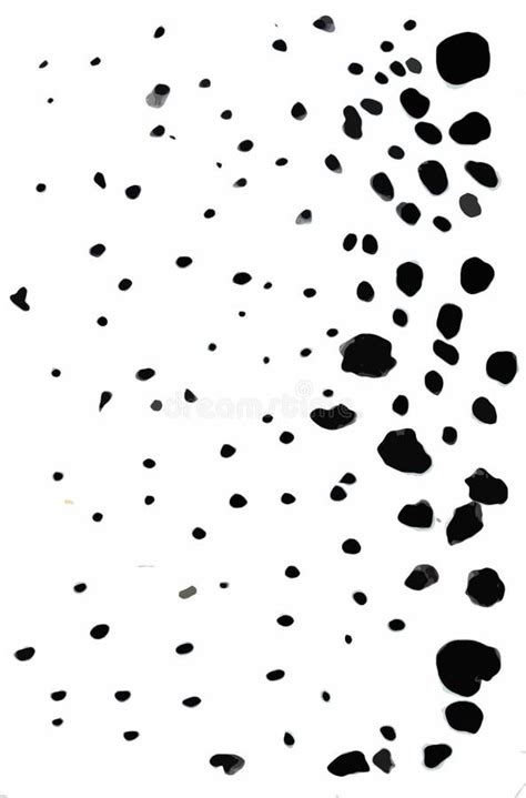 Abstract White Background With Black Spots Of Different Sizes Stock
