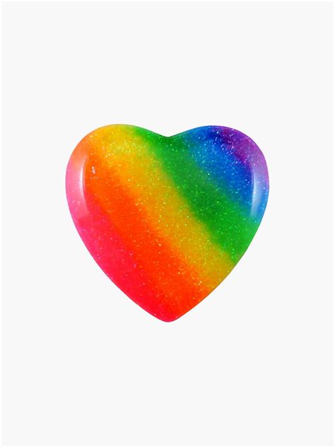 Cute Rainbow Heart Sticker For Sale By Odinsxn Redbubble