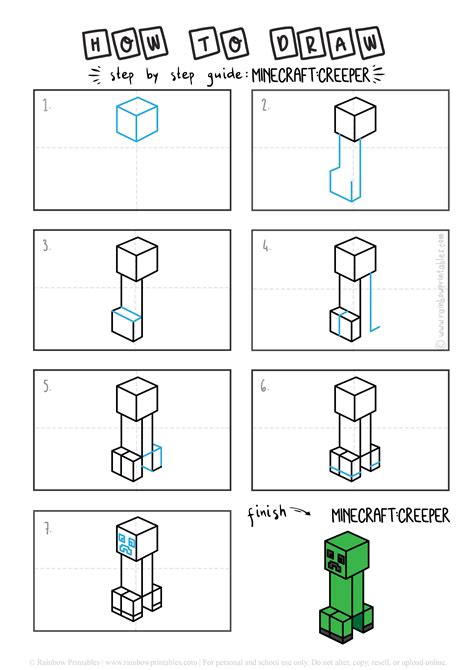 How To Draw A Minecraft Mobs