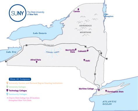 Map Of Campuses Suny