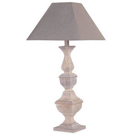 Amiata bell distressed table lamp. elegant tall wooden table lamp complete with shade by ...